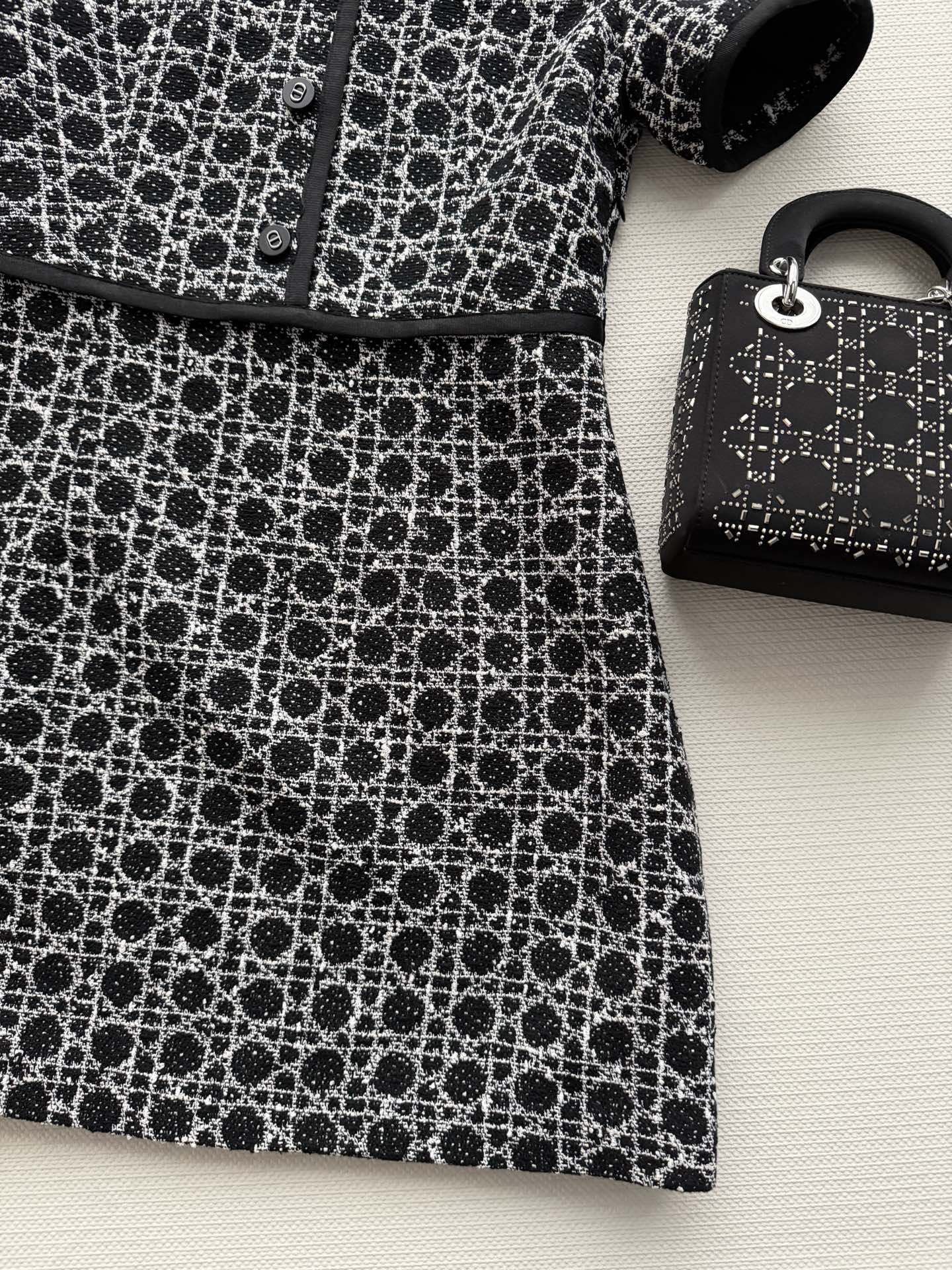 26NEW Black and White Tweed Dress
