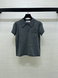 26NEW Collared Knit Short-Sleeve