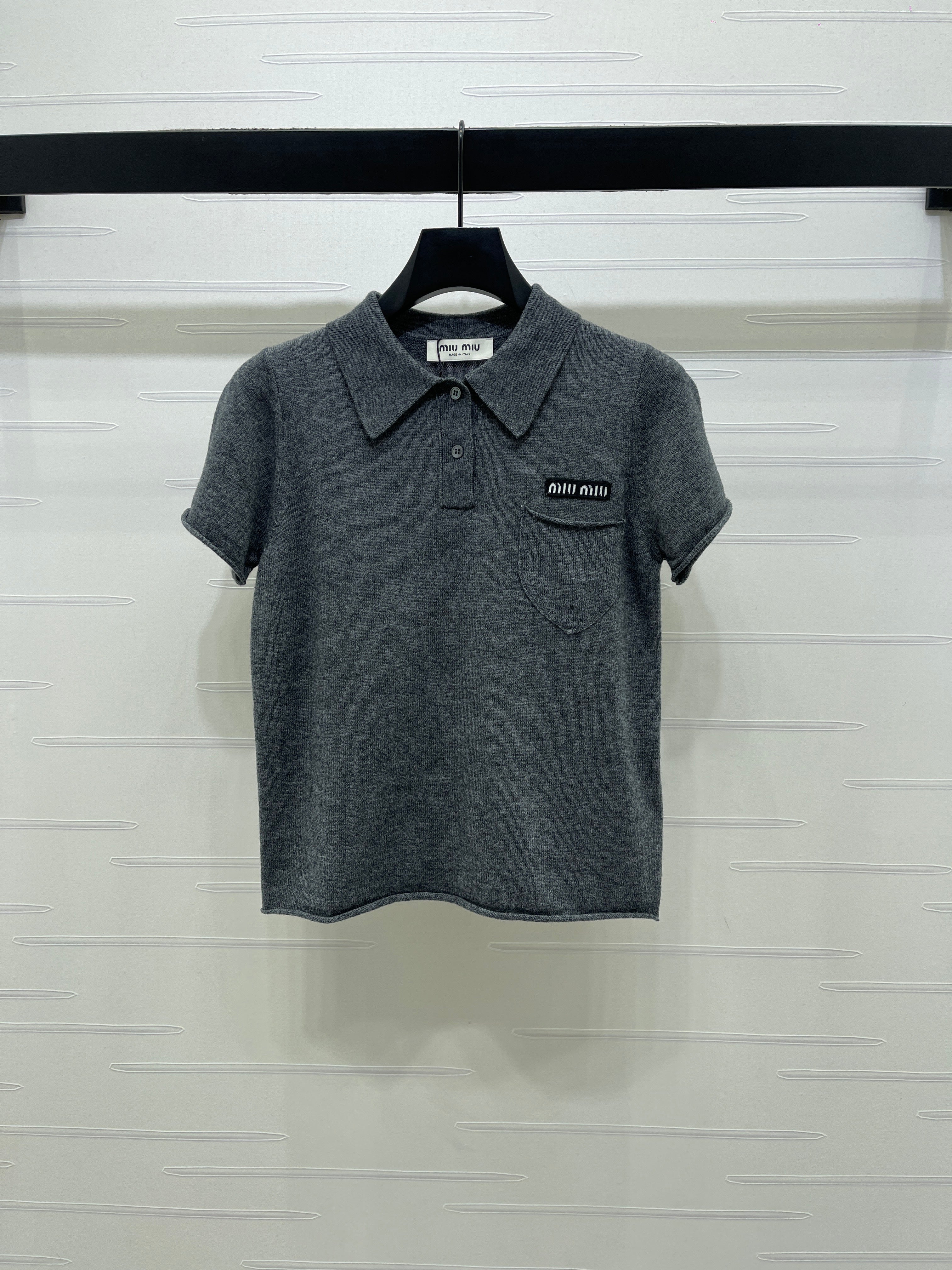 26NEW Collared Knit Short-Sleeve