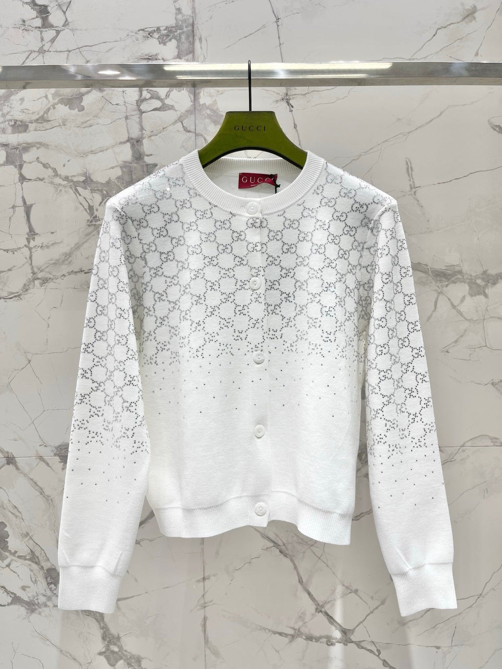 26NEW Rhinestone Button Knit Cardigan