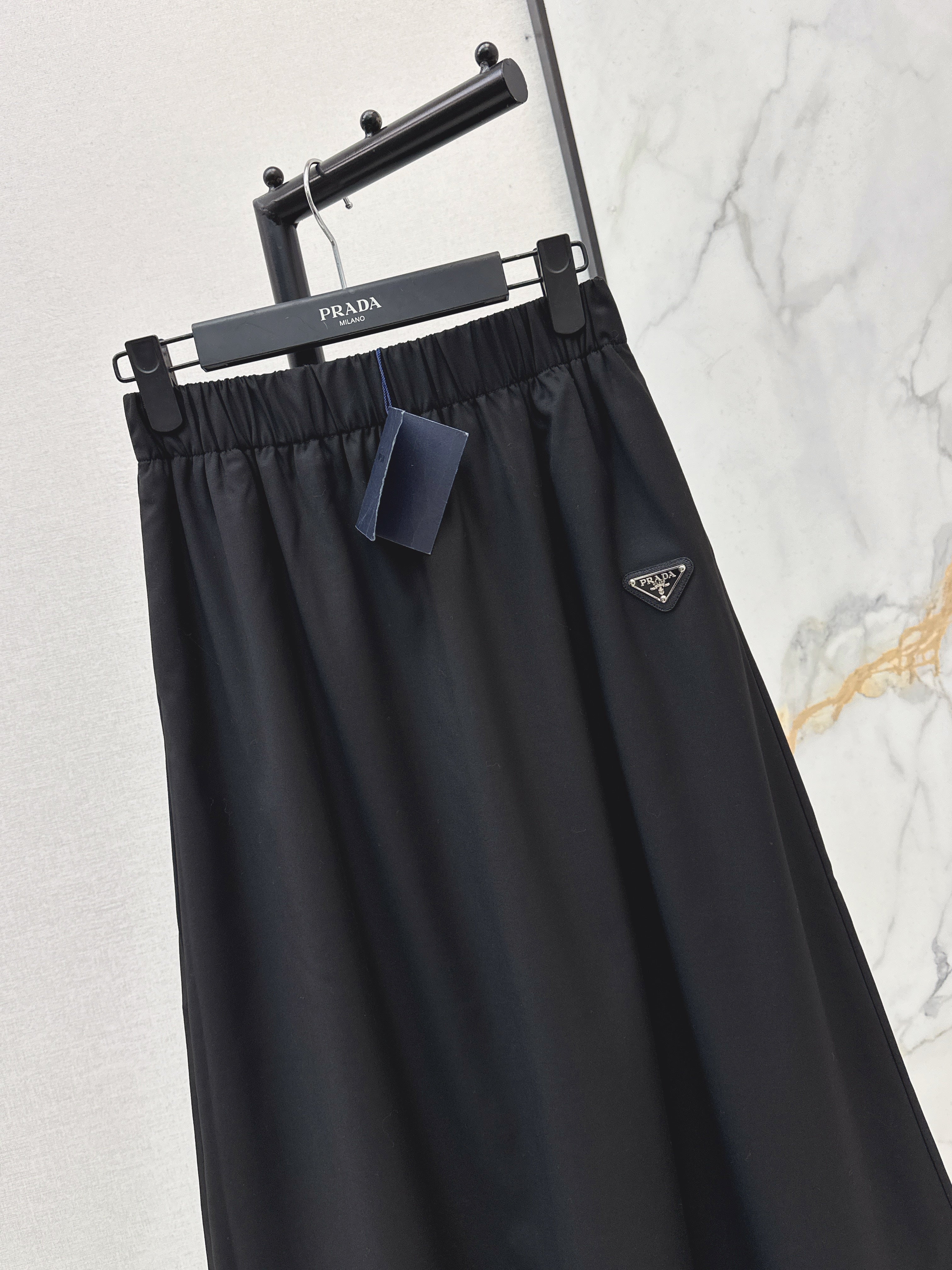 26NEW Classic Triangle Logo Nylon Midi Skirt