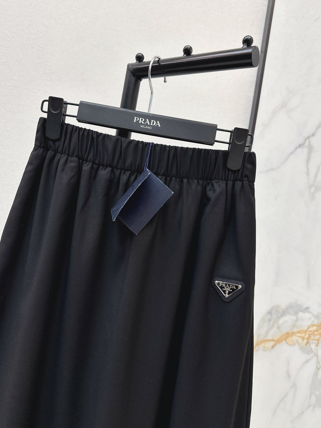 26NEW Classic Triangle Logo Nylon Midi Skirt