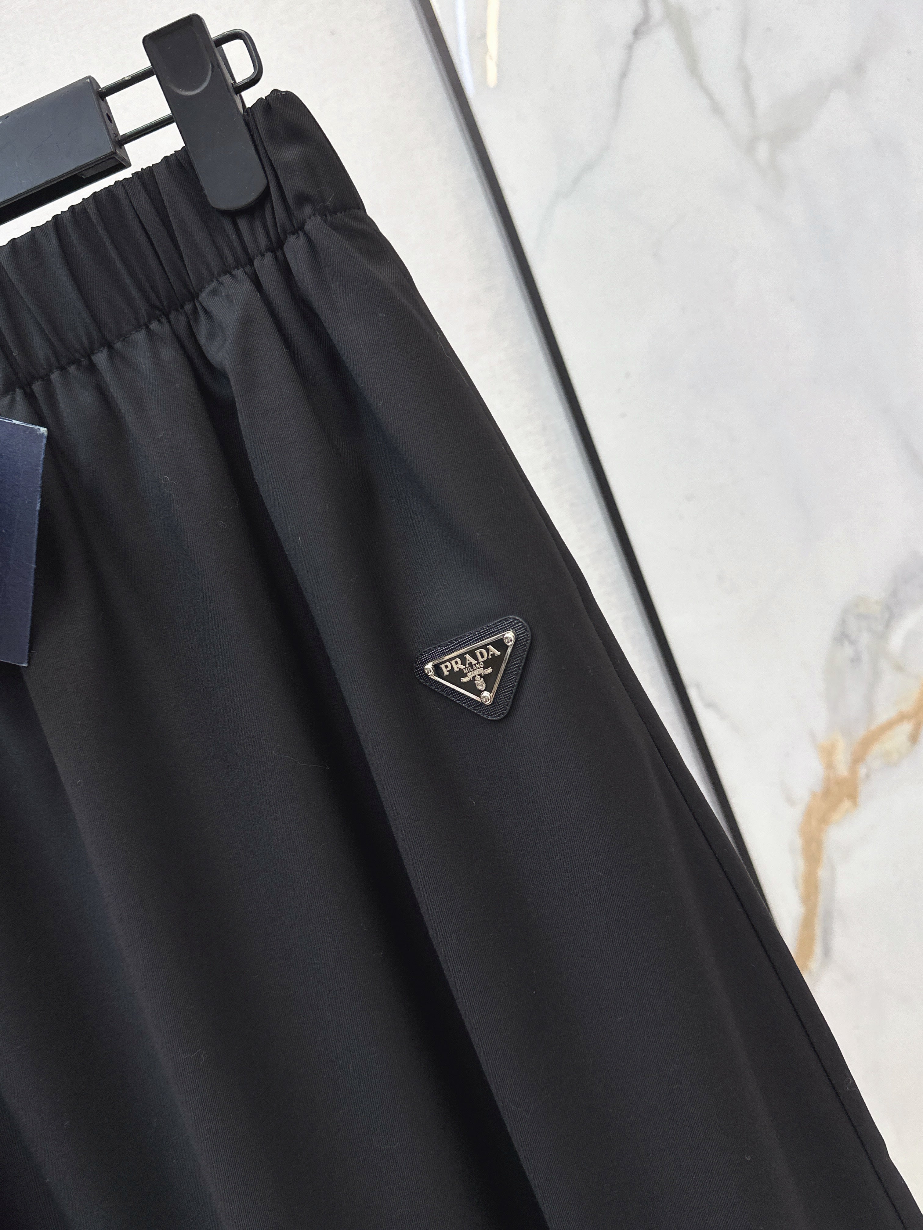 26NEW Classic Triangle Logo Nylon Midi Skirt