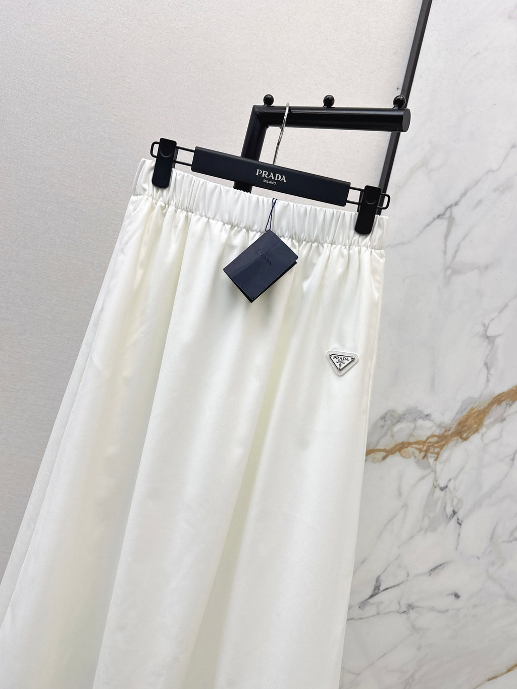 26NEW Classic Triangle Logo Nylon Midi Skirt
