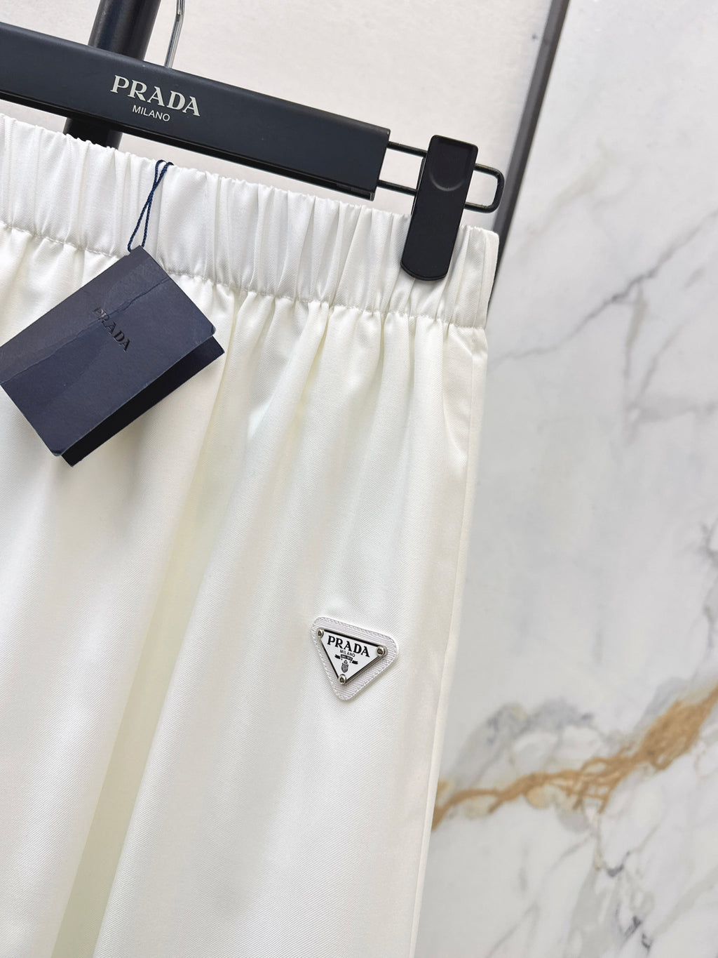 26NEW Classic Triangle Logo Nylon Midi Skirt