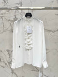 26NEW Silk Ruffle Shirt
