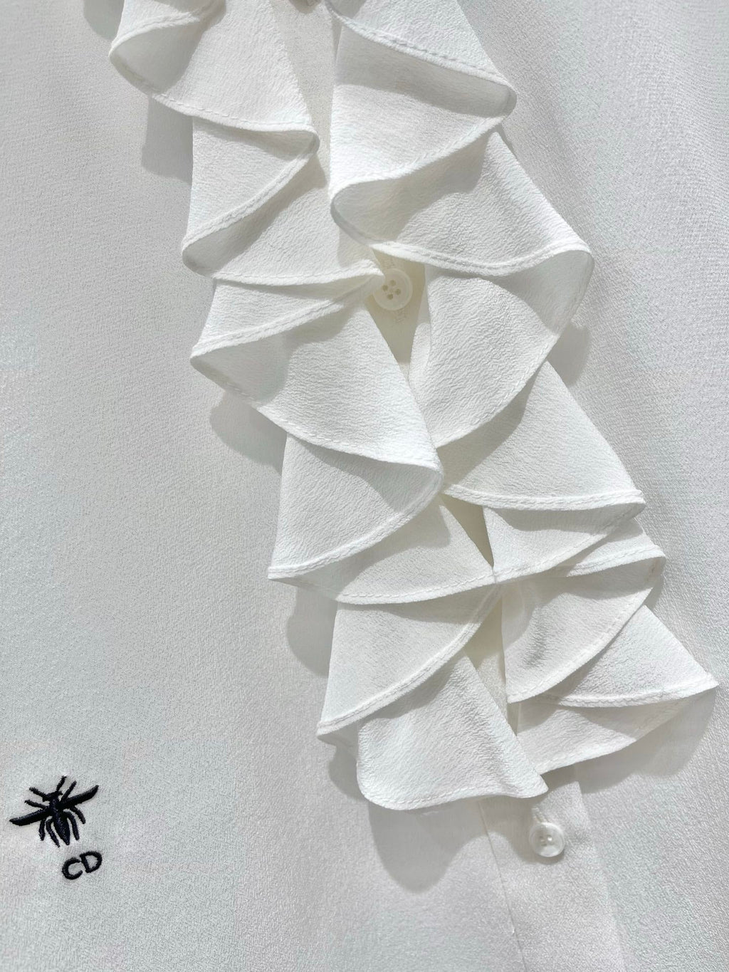 26NEW Silk Ruffle Shirt