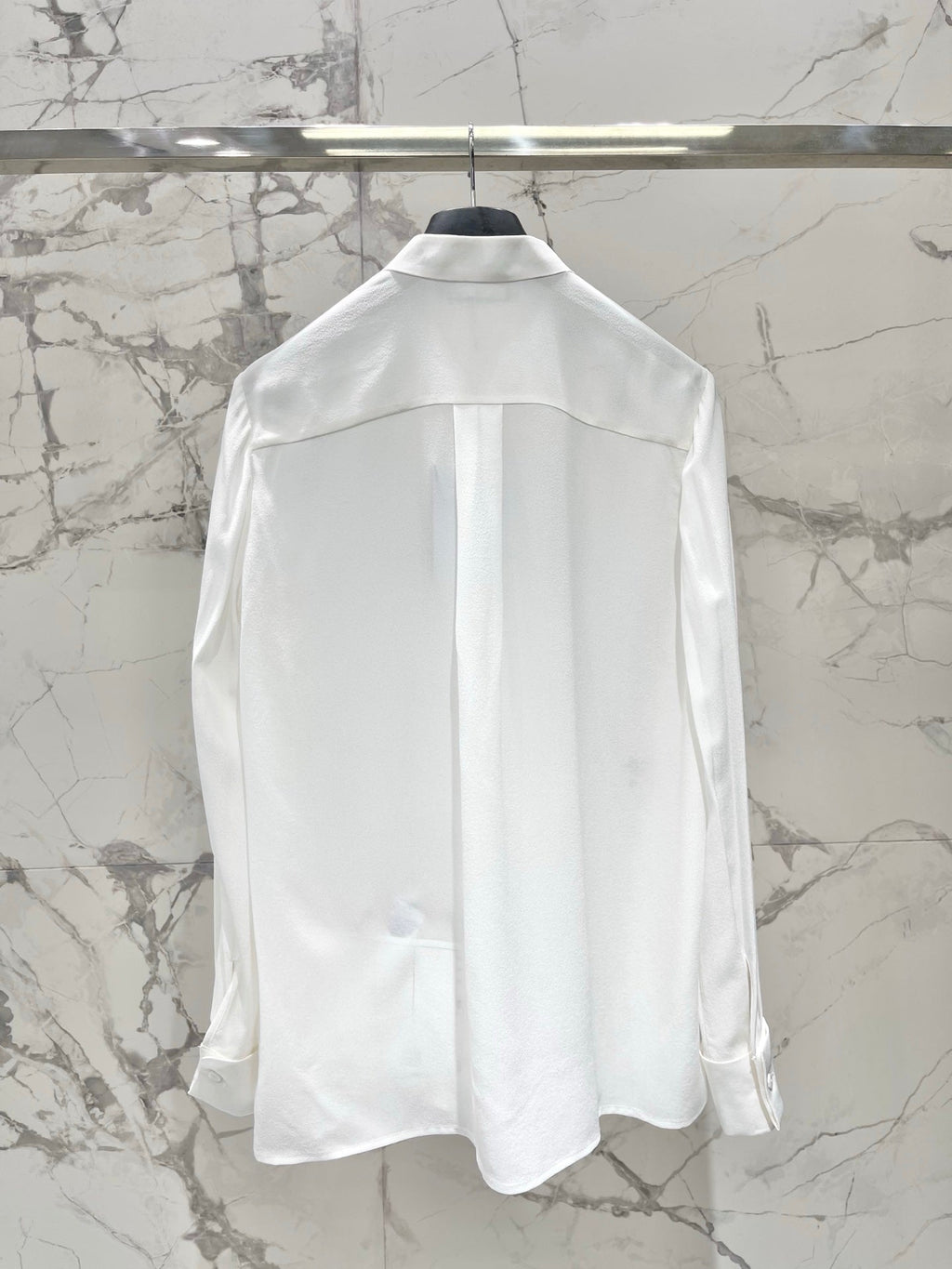 26NEW Silk Ruffle Shirt