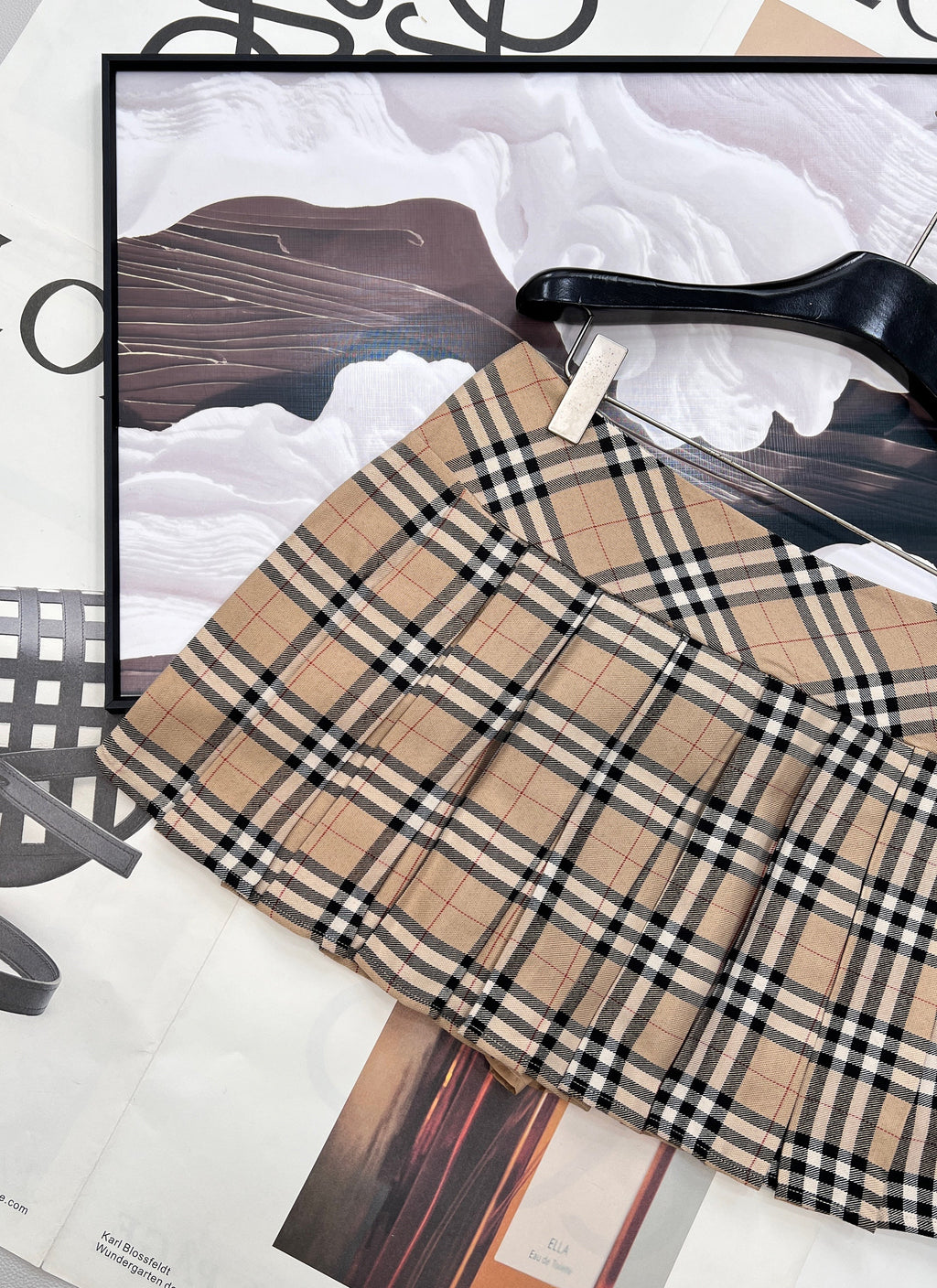 26NEW Classic Plaid Pleated Mini Skirt