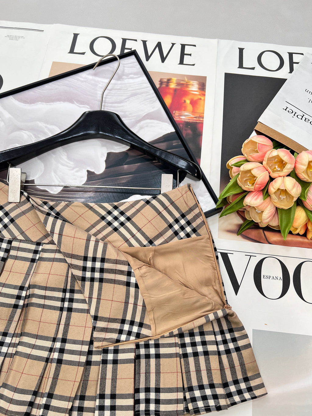 26NEW Classic Plaid Pleated Mini Skirt