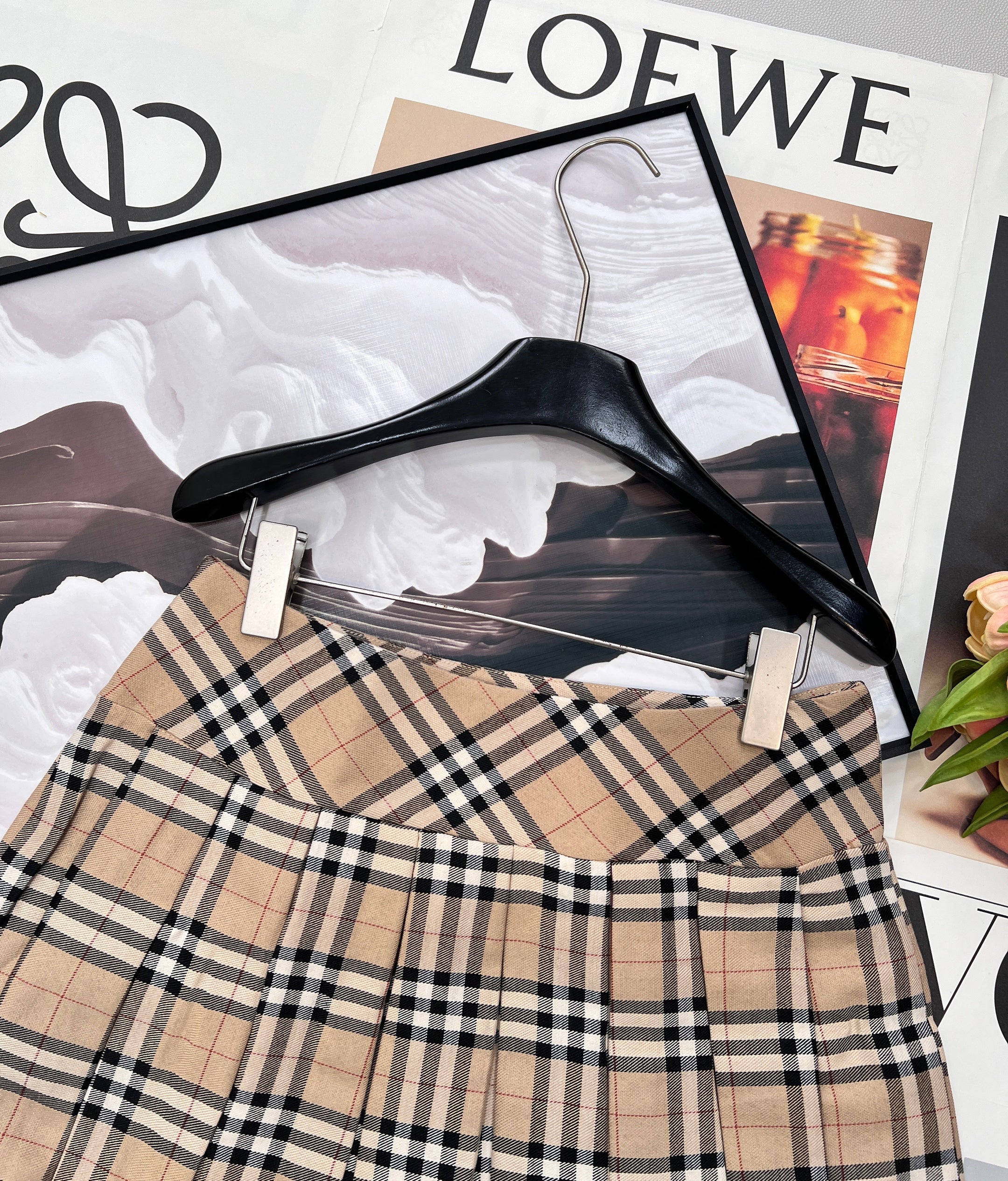 26NEW Classic Plaid Pleated Mini Skirt