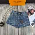 26NEW Printed Denim Shorts