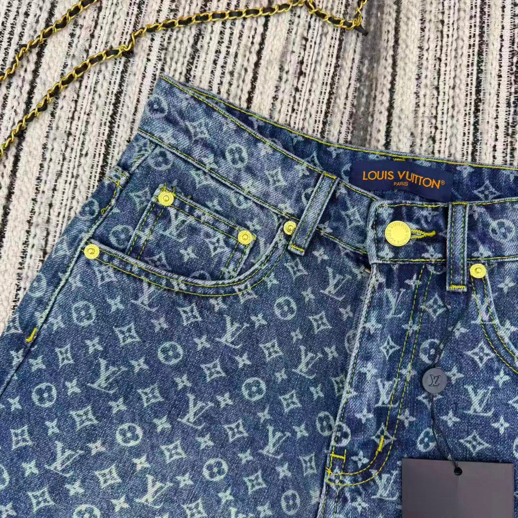 26NEW Printed Denim Shorts