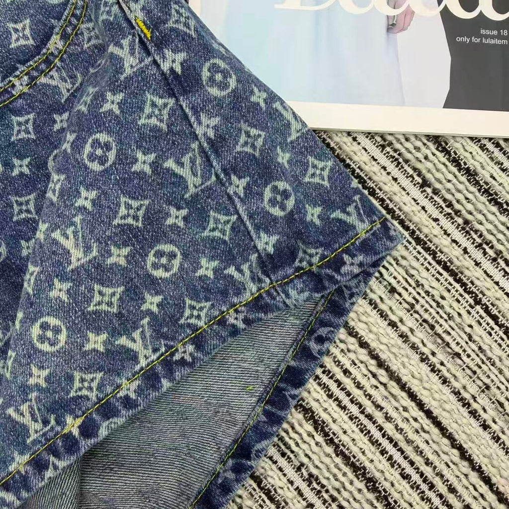 26NEW Printed Denim Shorts