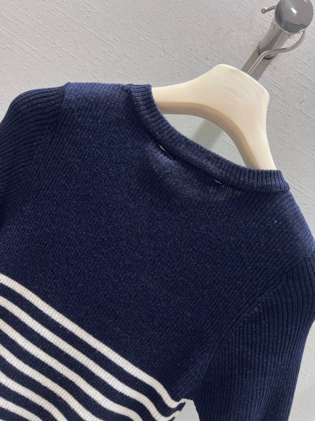 26NEW Striped Knit Short Sleeve