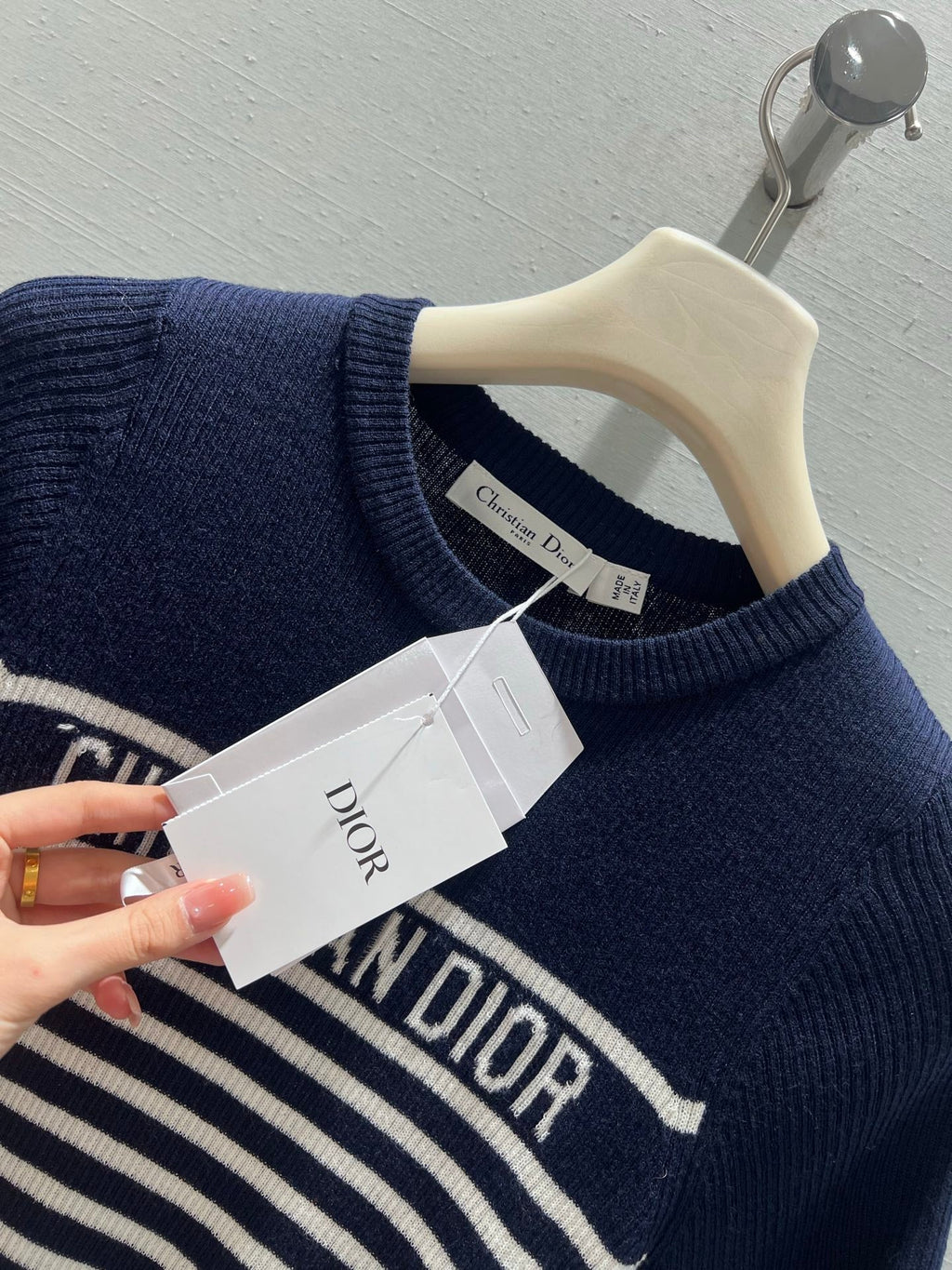 26NEW Striped Knit Short Sleeve