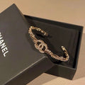 Rhinestone twisted bracelet