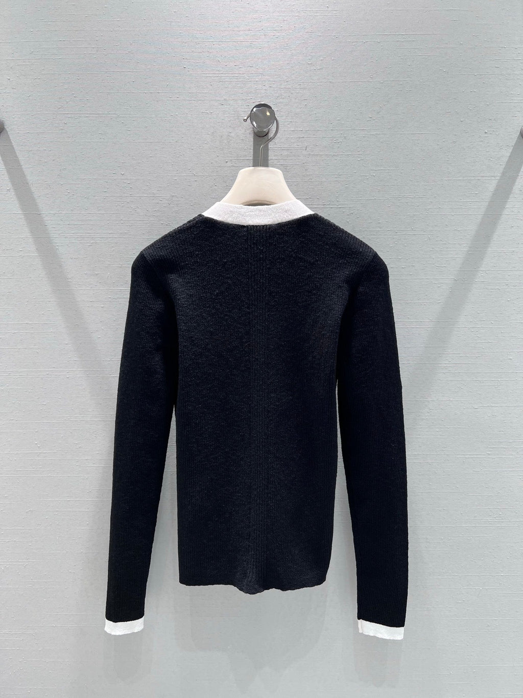 26NEW Color Block V-Neck Knit Cardigan