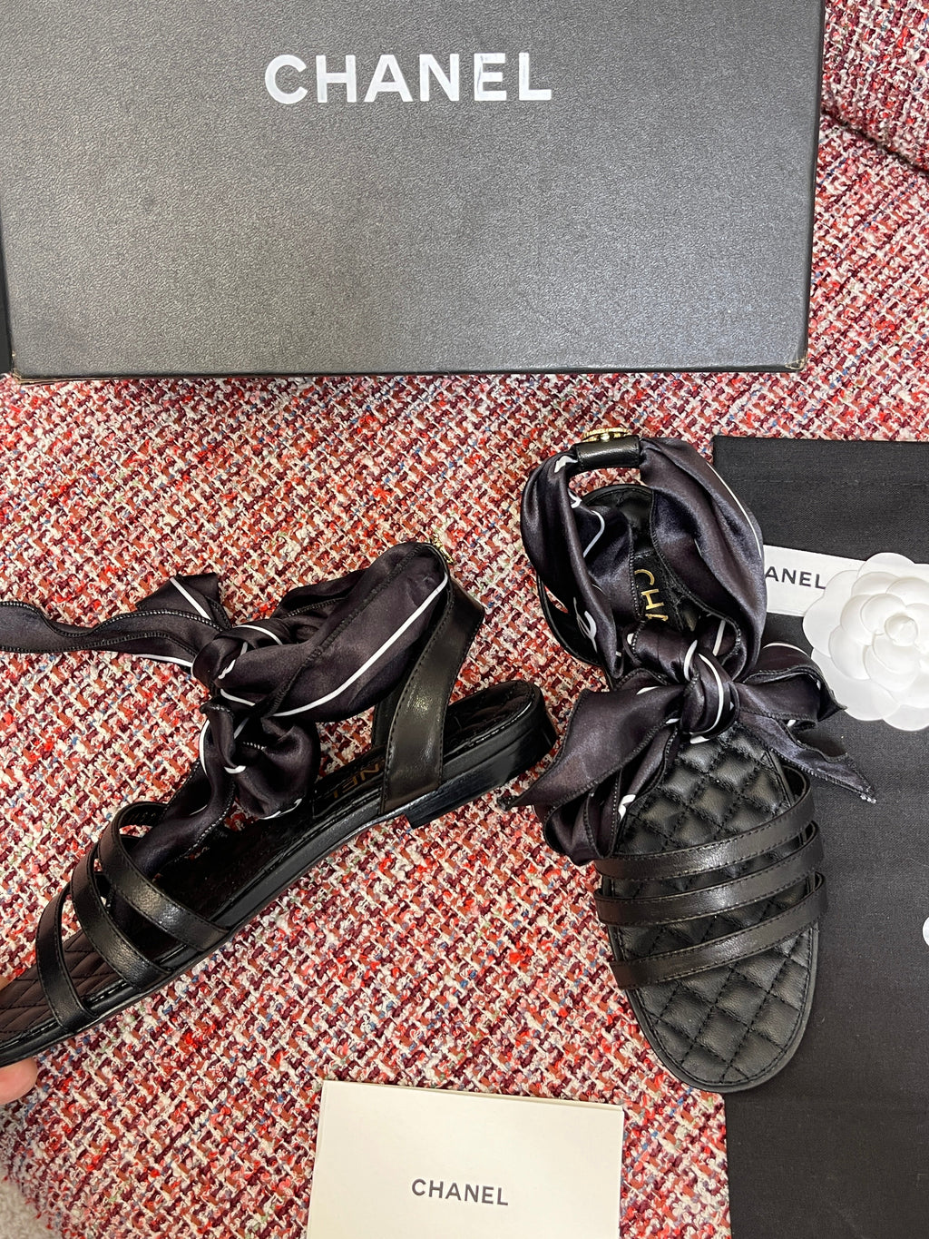 26NEW Flat Ribbon Sandals