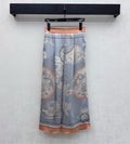 26NEW Silk Printed Cropped Pants