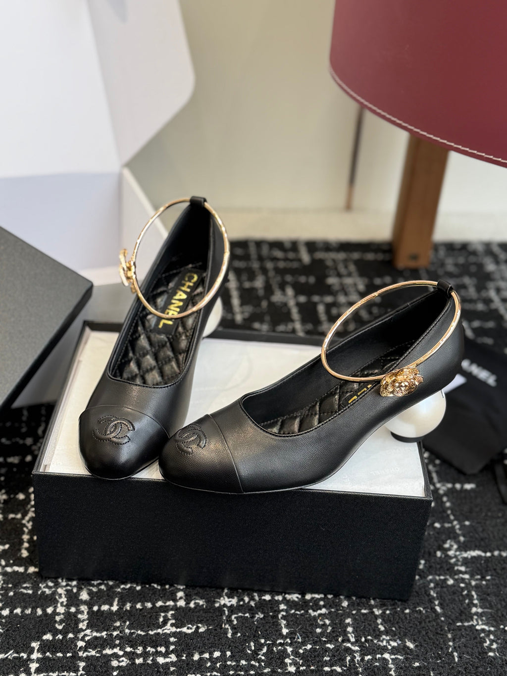 26NEW Spring/Summer Mary Jane Shoes with Large Pearl Heels