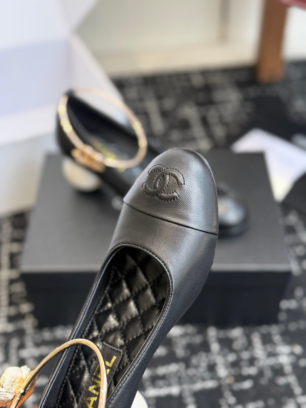 26NEW Spring/Summer Mary Jane Shoes with Large Pearl Heels