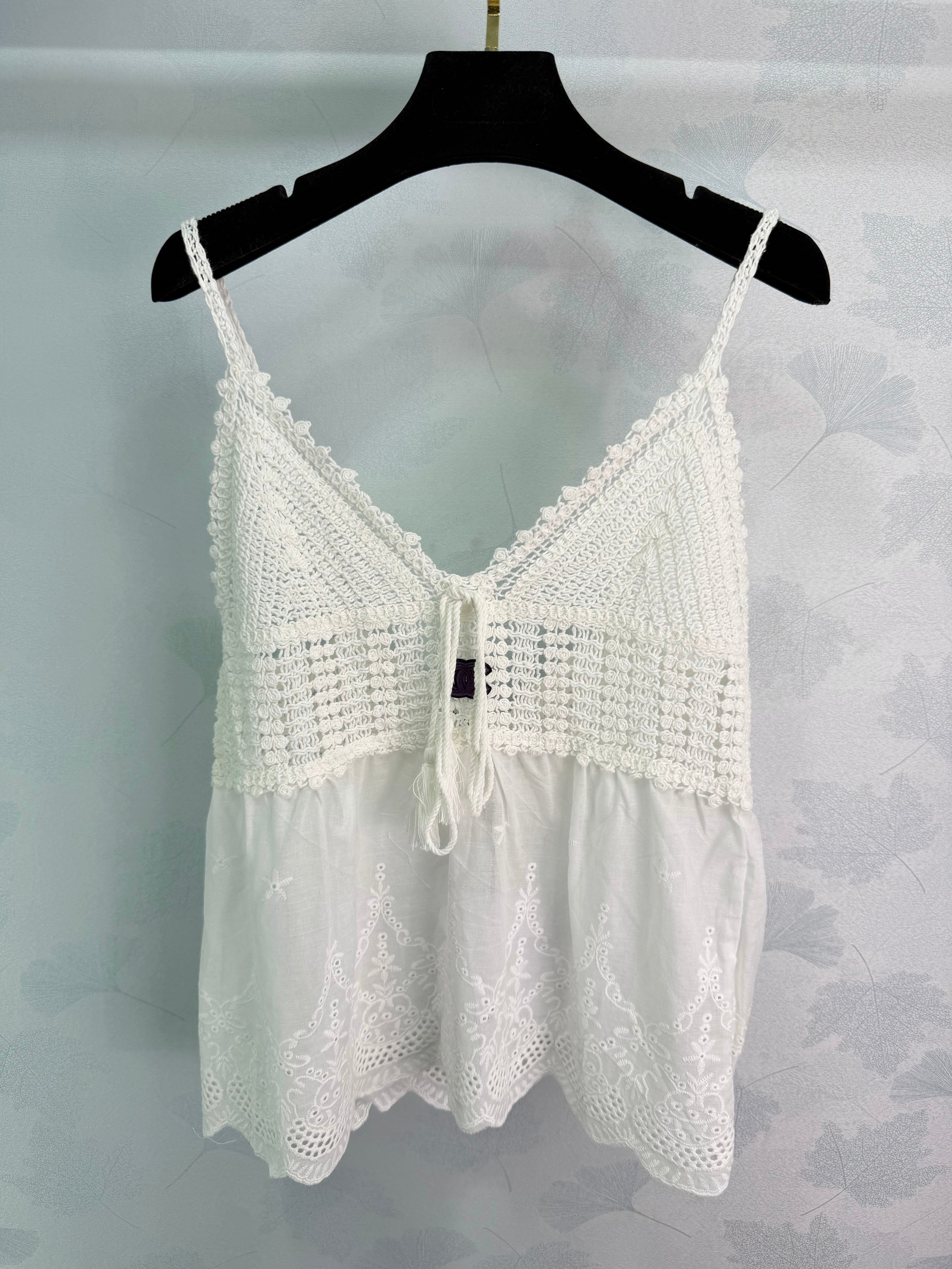 26NEW Hand-crocheted patchwork camisole