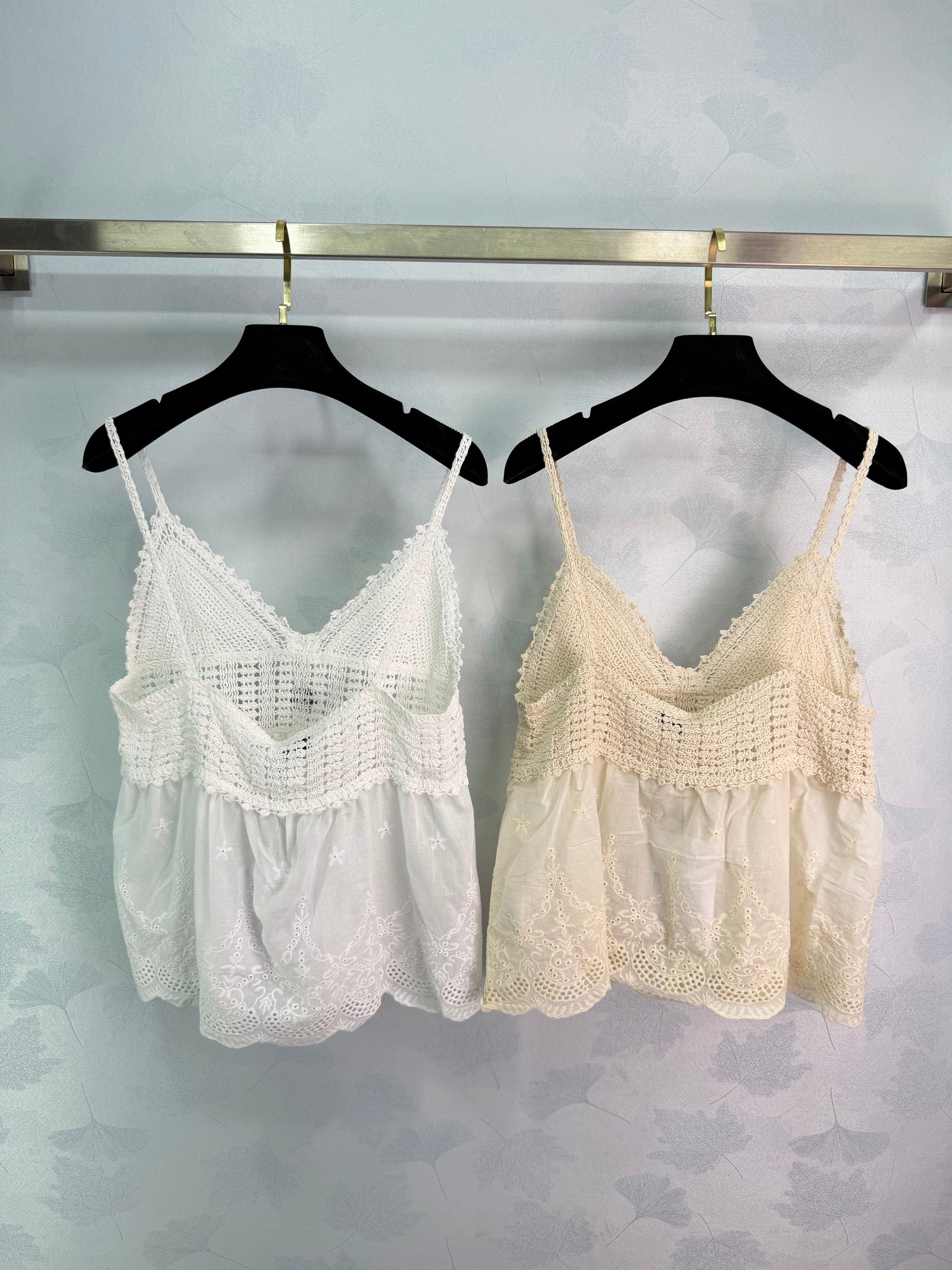 26NEW Hand-crocheted patchwork camisole
