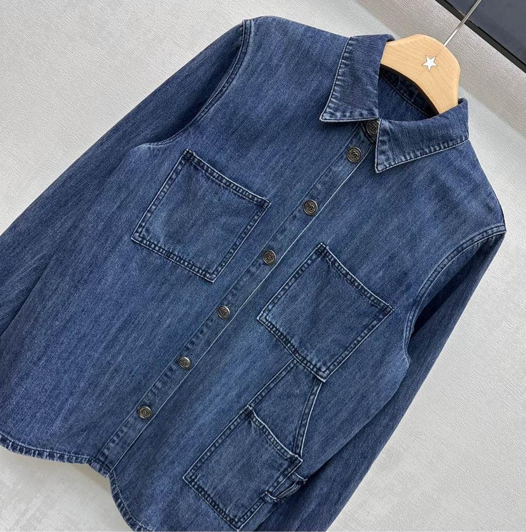 26NEW Letter Logo Denim Shirt