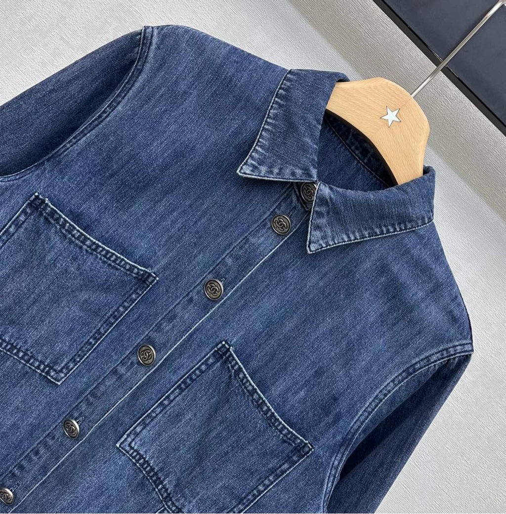 26NEW Letter Logo Denim Shirt