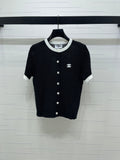 26NEW Color Block Crew Neck Knit Short-Sleeve