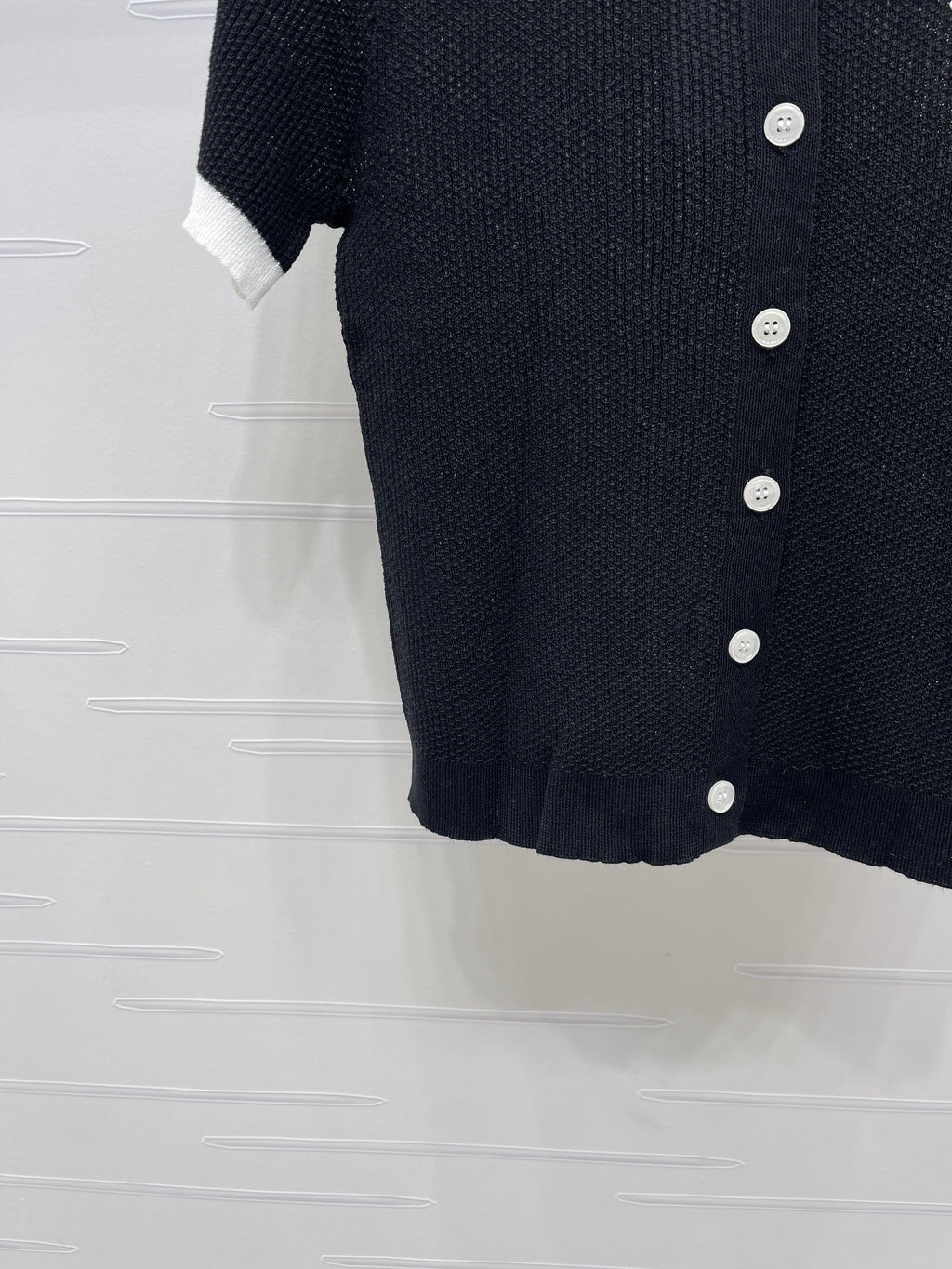 26NEW Color Block Crew Neck Knit Short-Sleeve
