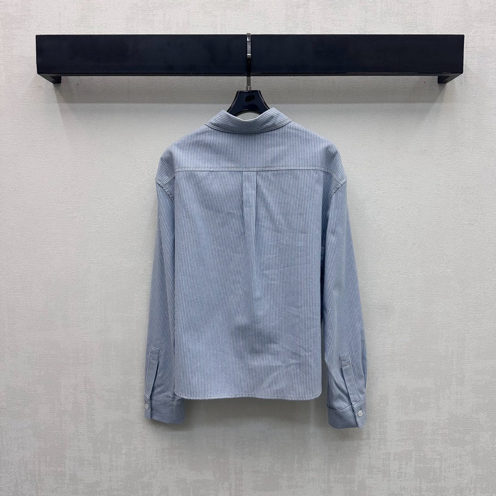 26NEW Striped Collared Shirt
