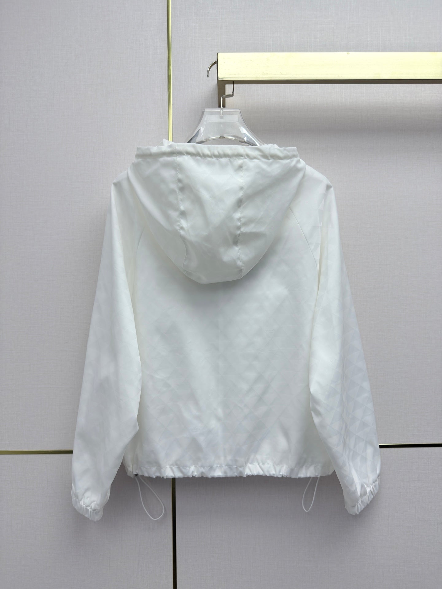 26NEW Hooded Jacket with Dark Pattern Jacquard