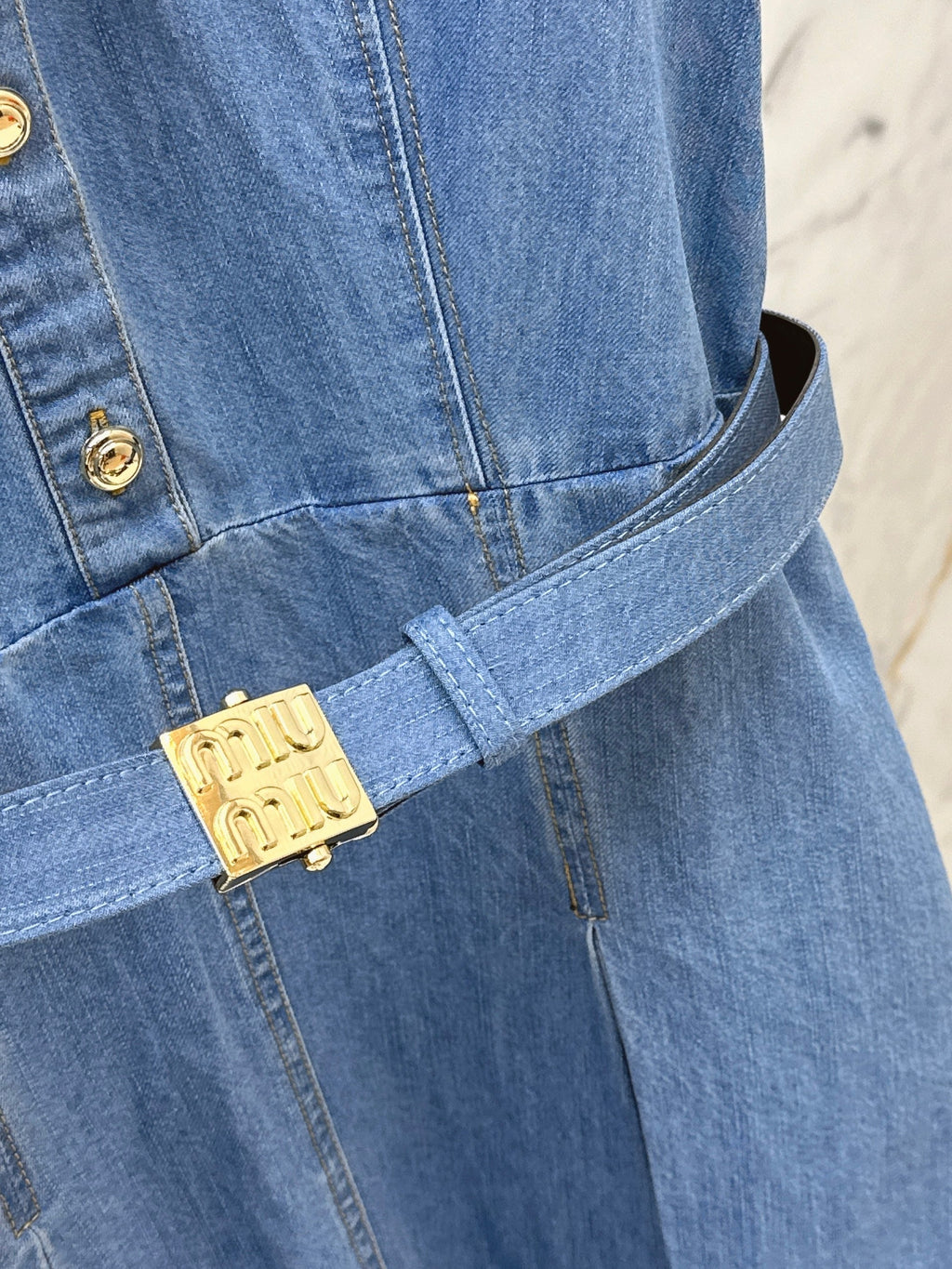 26NEW Embroidered Tencel Denim Dress