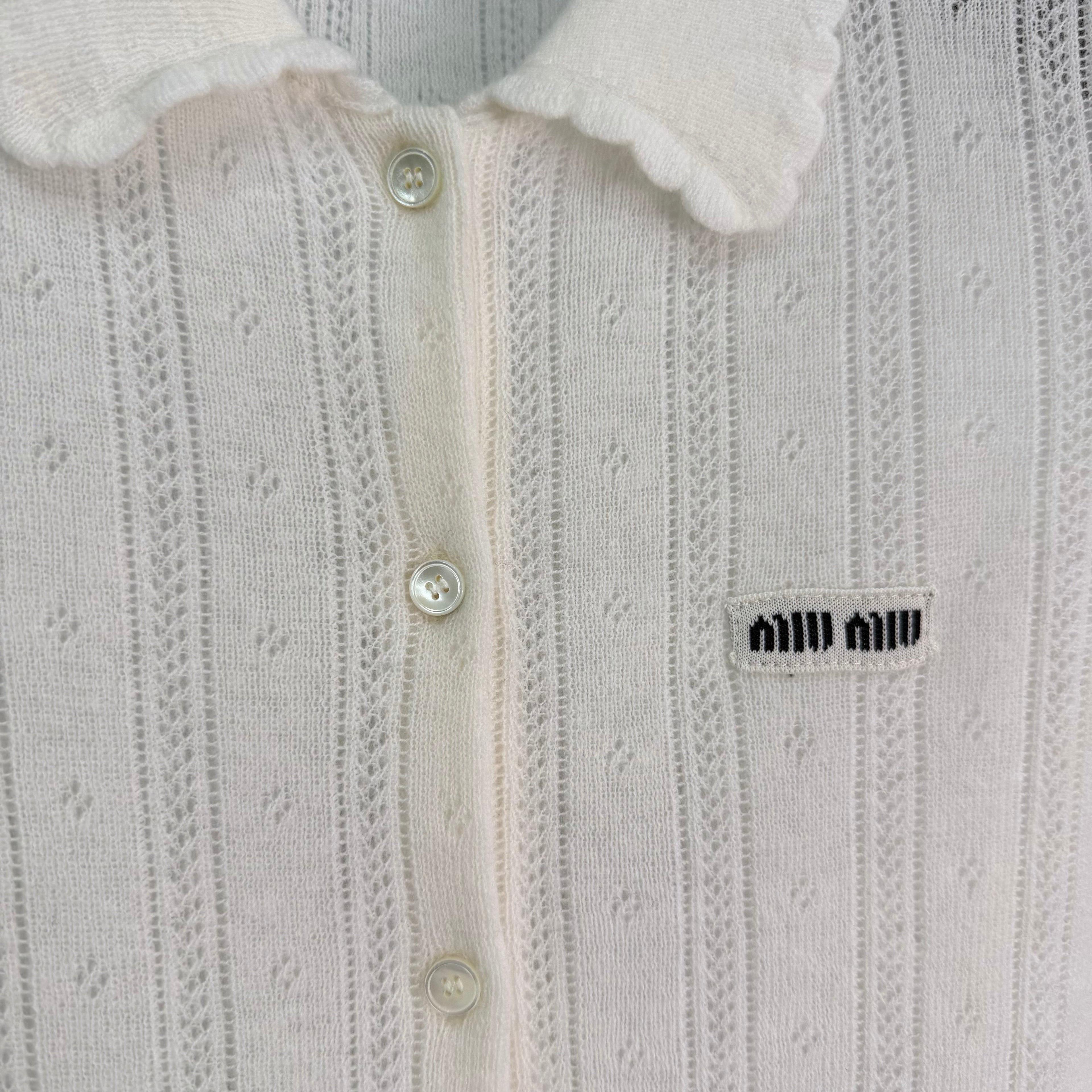 26NEW off-white knitted cardigan