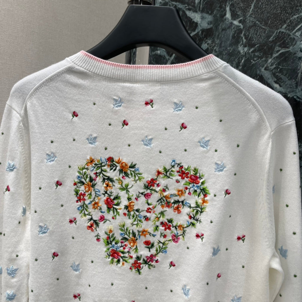 26 New Arrival: Peace Dove Embroidered Knit Cardigan