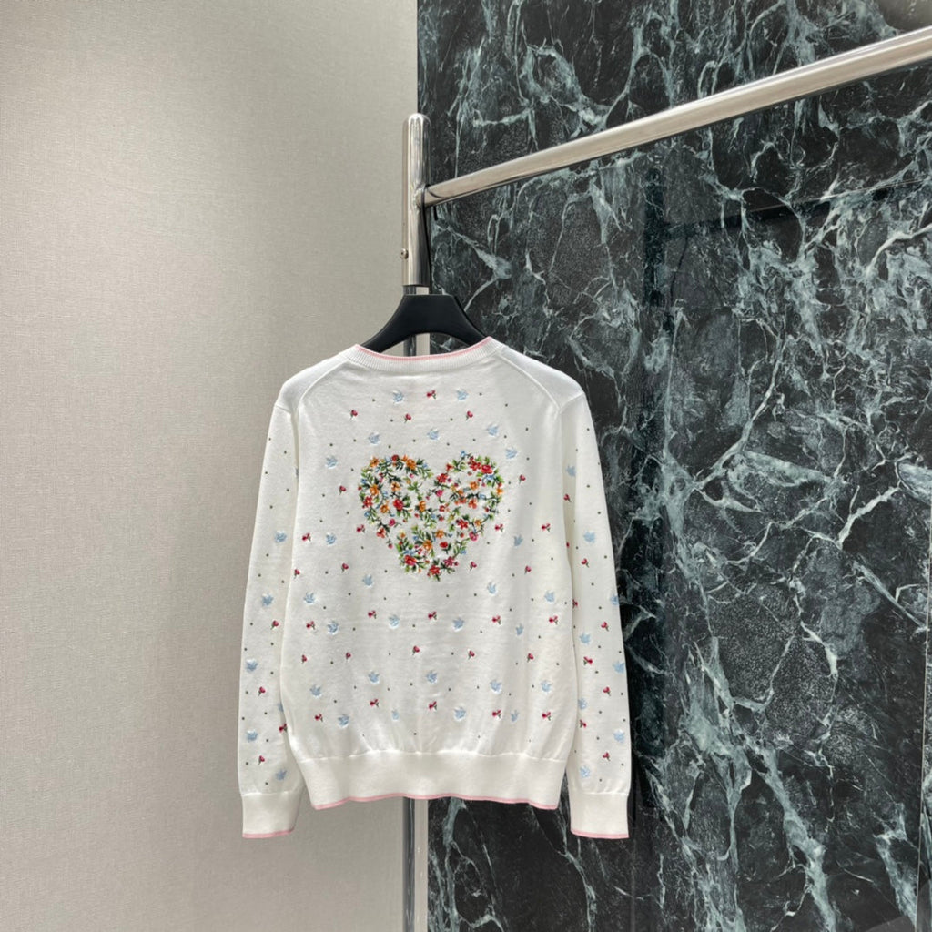 26 New Arrival: Peace Dove Embroidered Knit Cardigan