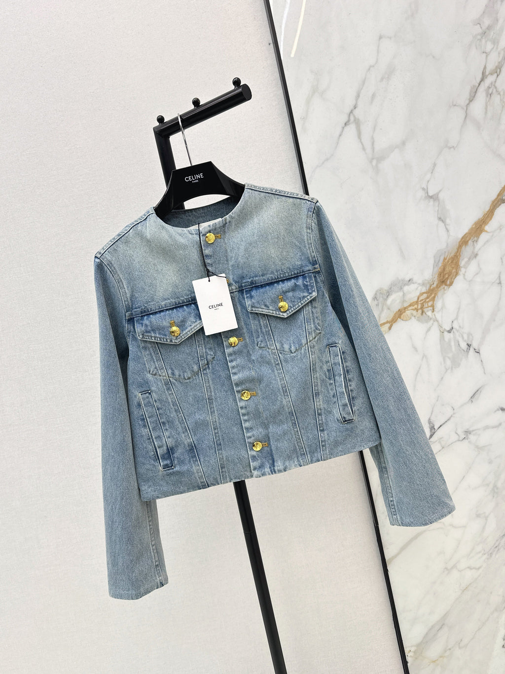 26SS New Distressed Washed Denim Jacket