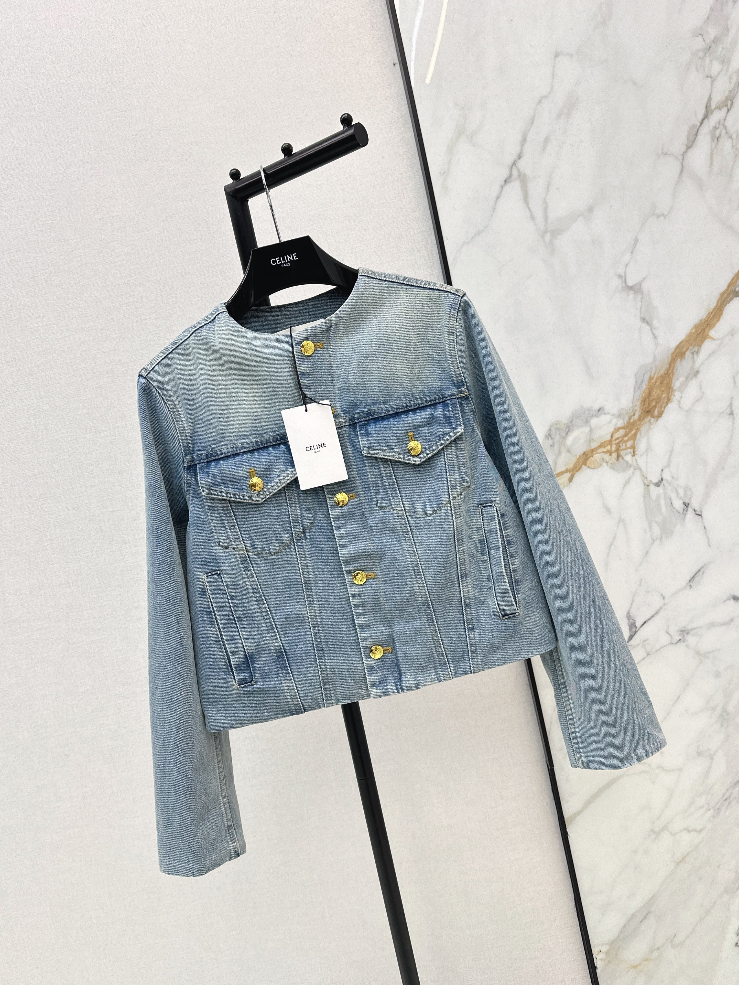 26SS New Distressed Washed Denim Jacket