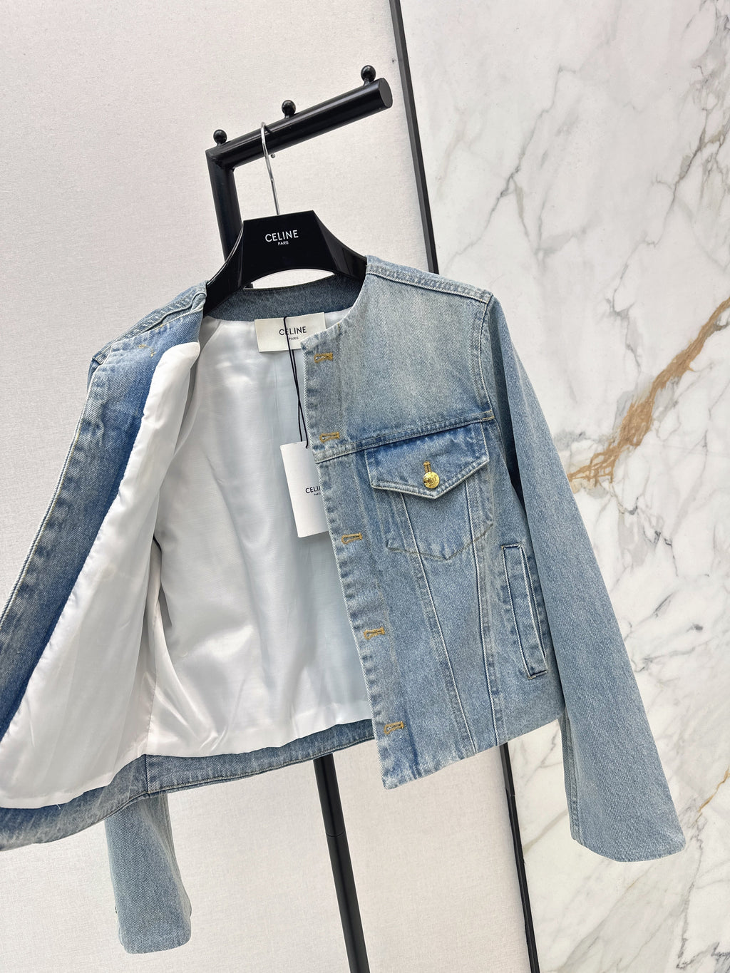 26SS New Distressed Washed Denim Jacket