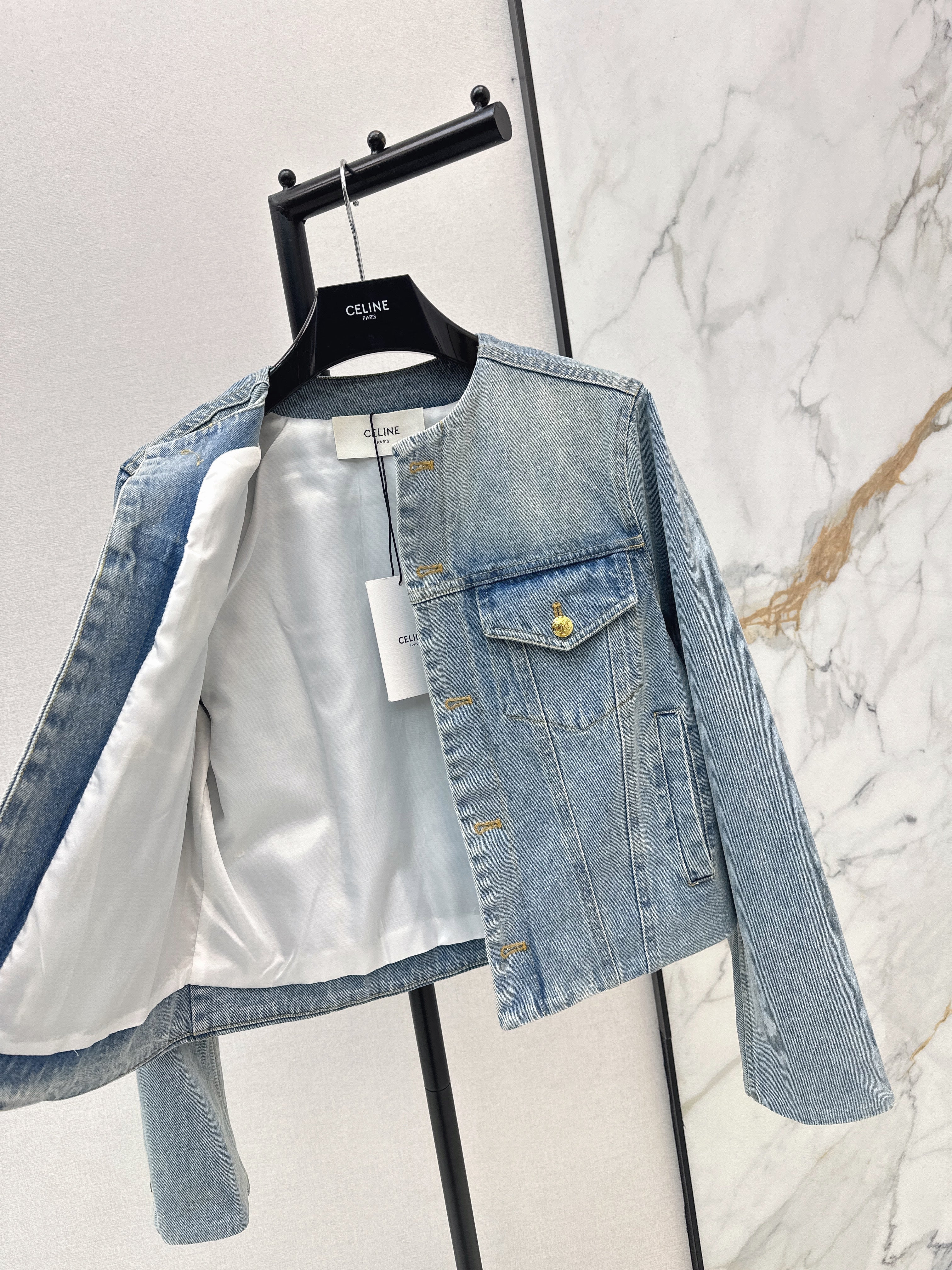26SS New Distressed Washed Denim Jacket