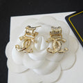 Intricately Carved Spring Letter Earrings