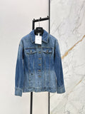 26SS Distressed White Monogram Washed Denim Jacket