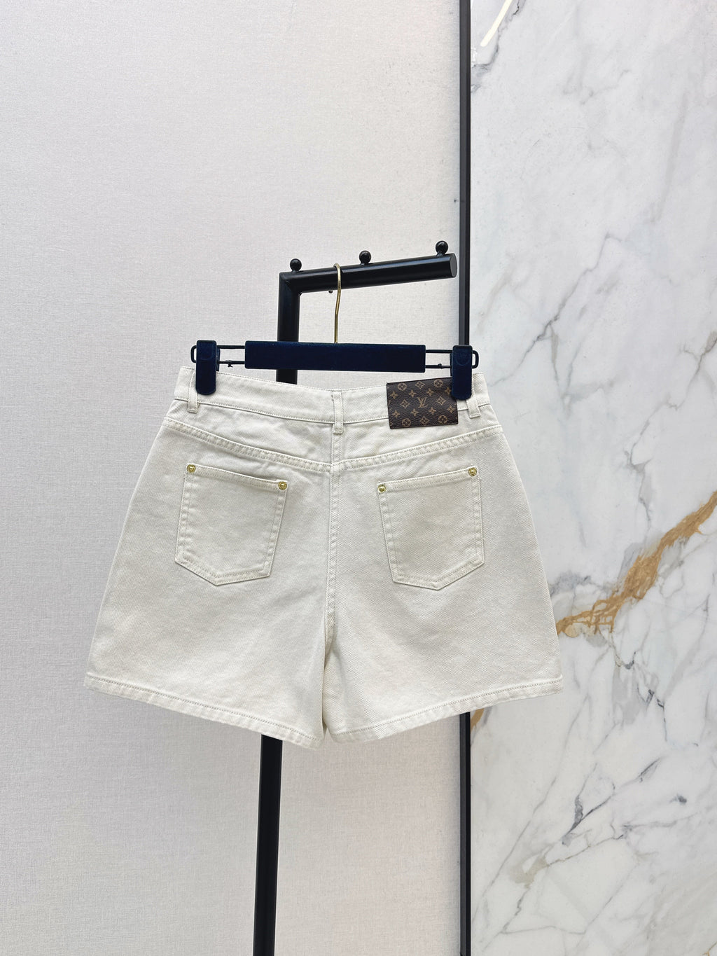 26SS Embroidered Denim Shorts