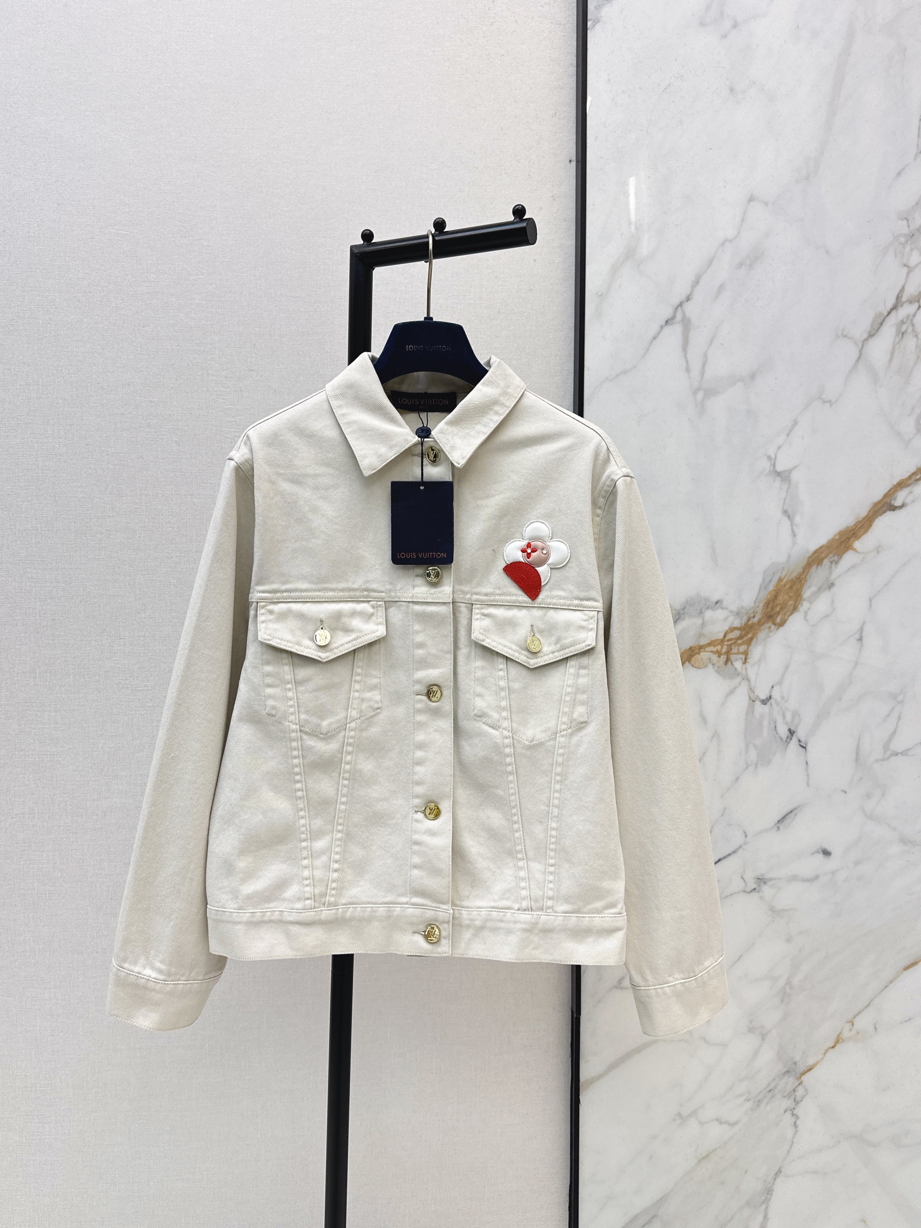 26SS Embroidered Denim Jacket