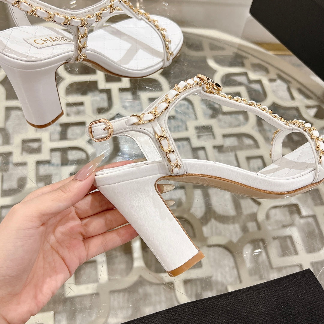 26SS Chain-embellished High Heels