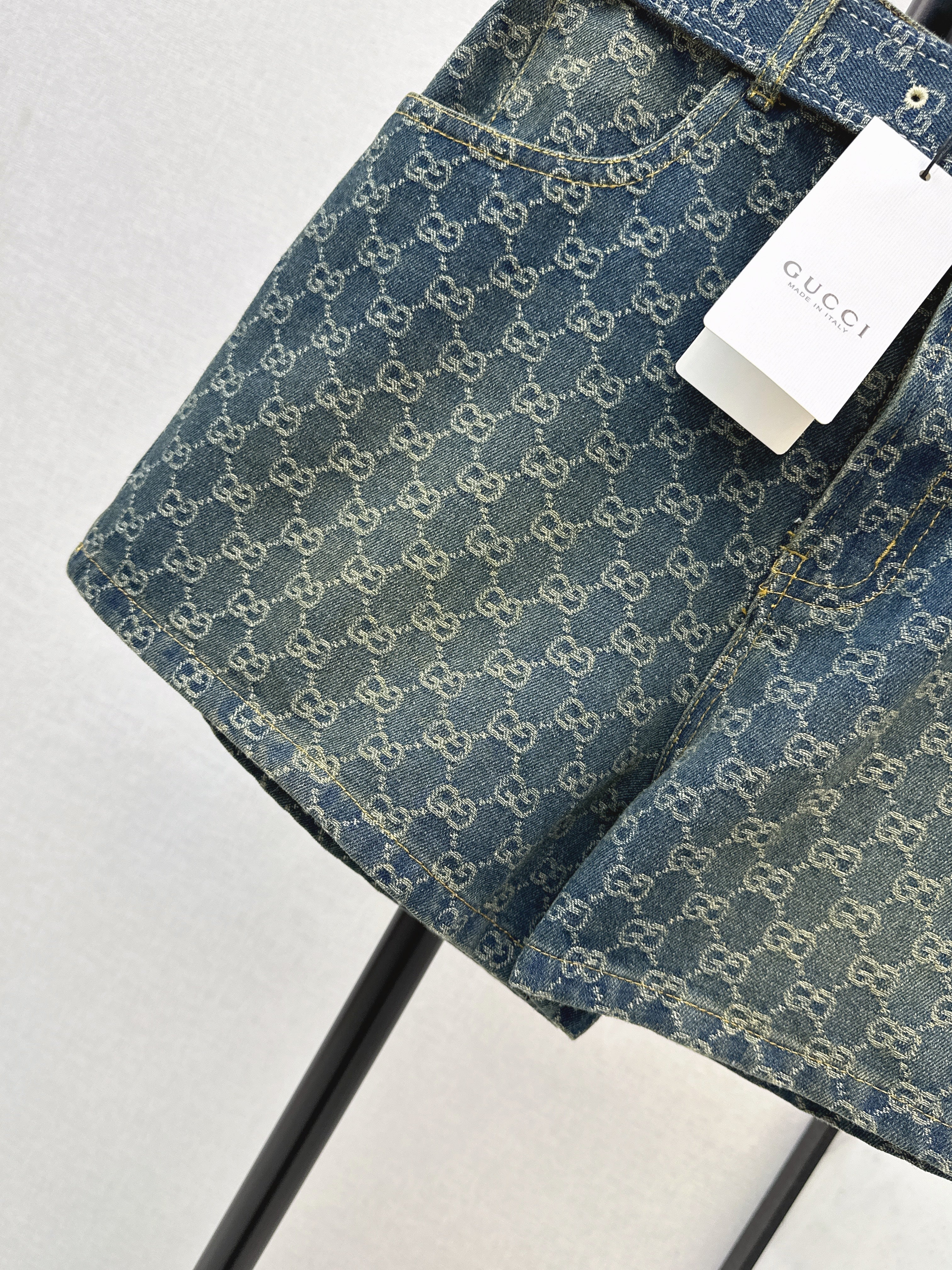 26SS New Spring/Summer Jacquard Denim Shorts