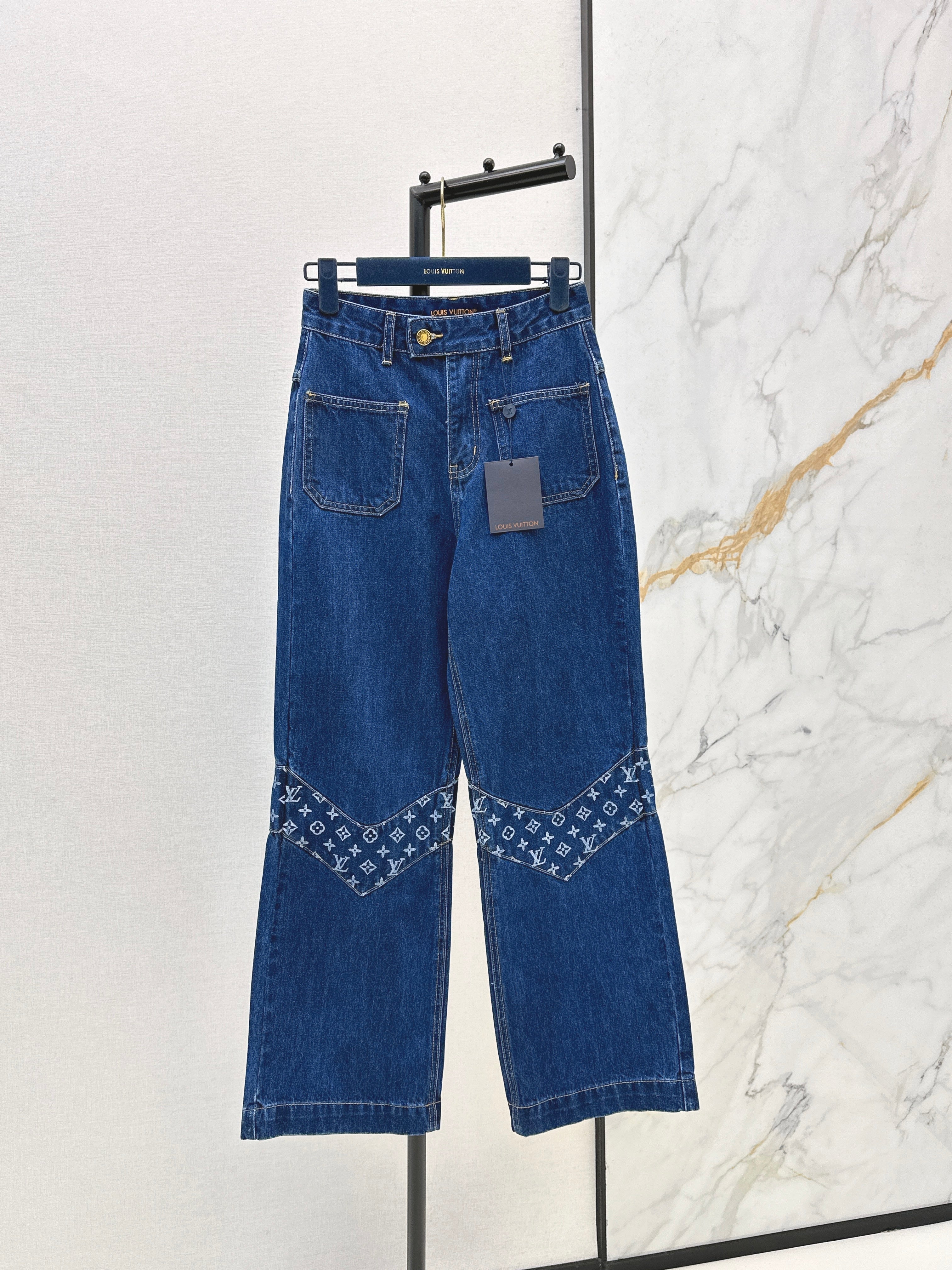 26SS New Arrivals: Washed Raw Denim Paneled Jeans