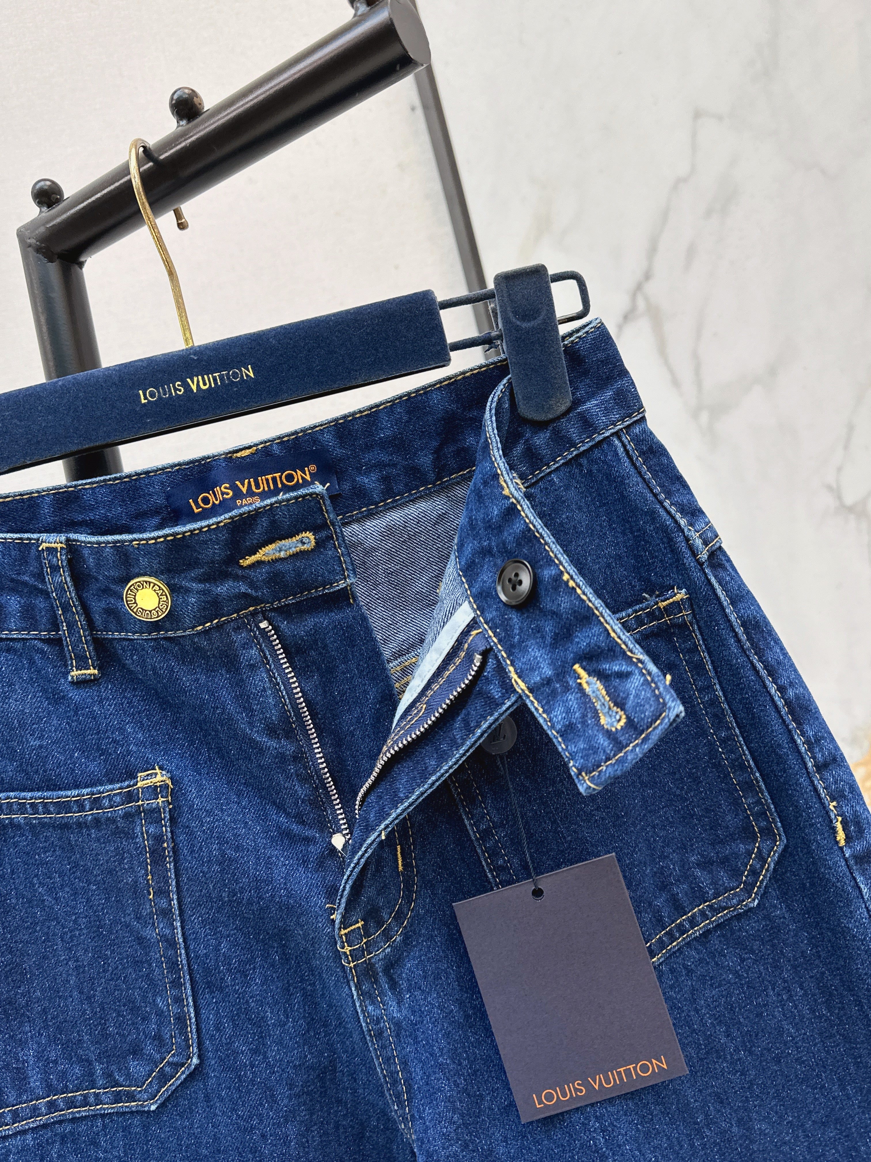 26SS New Arrivals: Washed Raw Denim Paneled Jeans